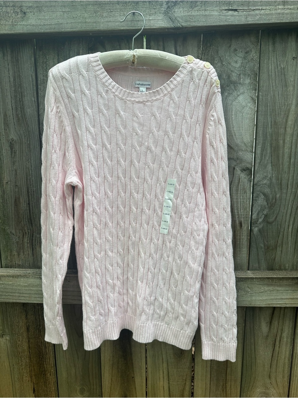 Croft & Barrow NEW pink cotton sweater